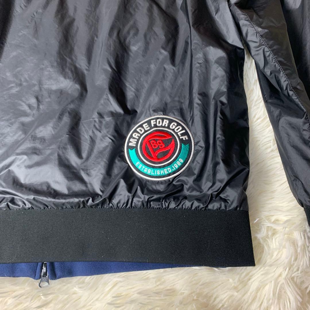 パーリーゲイツ 4WAY リバーシブル ジャケット 黒 ネイビー サイズ2