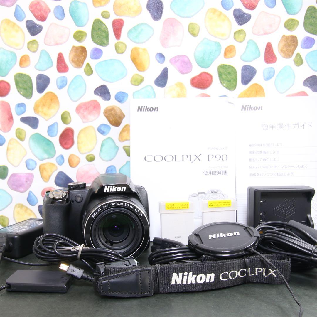 ♥︎◇Nikon COOLPIX P90 ◇近くも遠く撮れる♪ ◇予備バッテリー