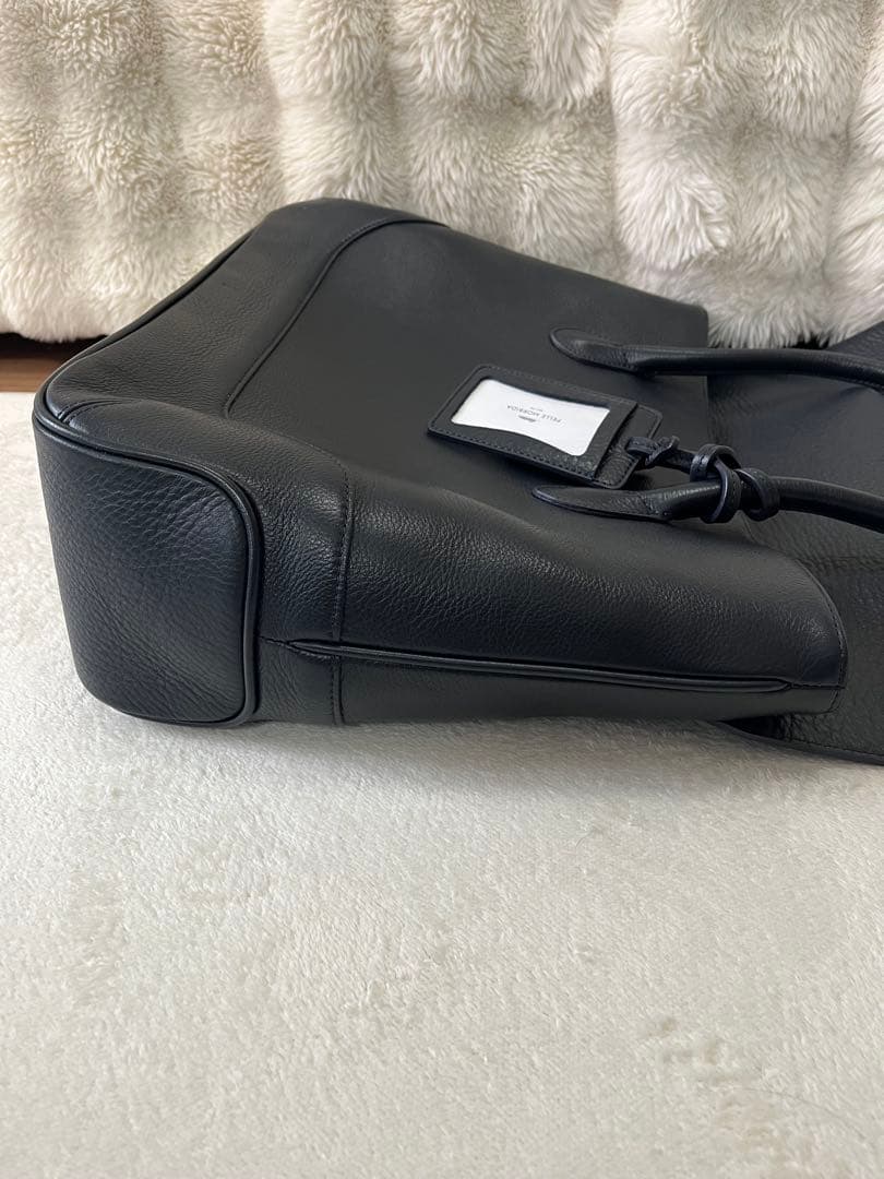 黒 レザー ビジネス トートバッグ