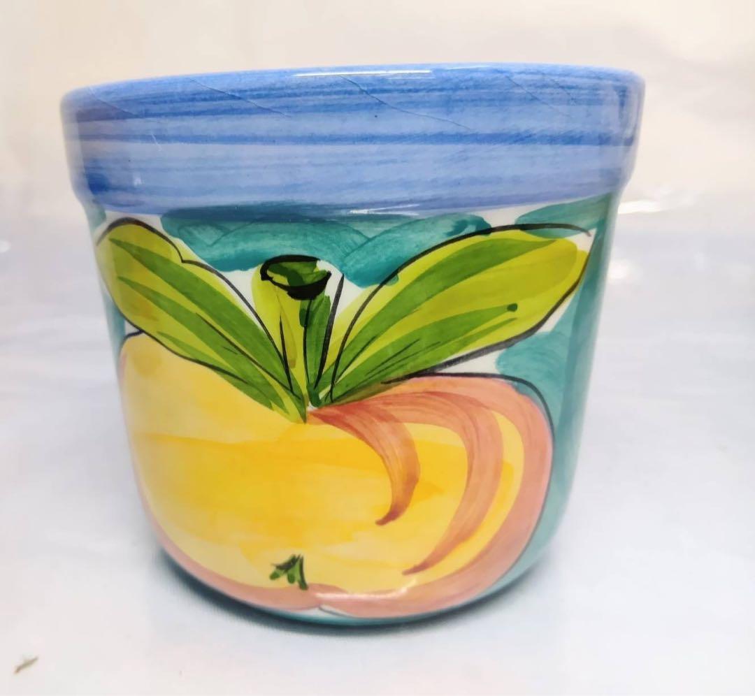 植木鉢 セット ポルトガル製　3鉢　陶器製　ジョウロ スコップ付き アンティーク