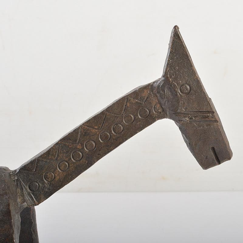 モダンアート　オブジェ　古鉄製　馬　置物　C　R7419