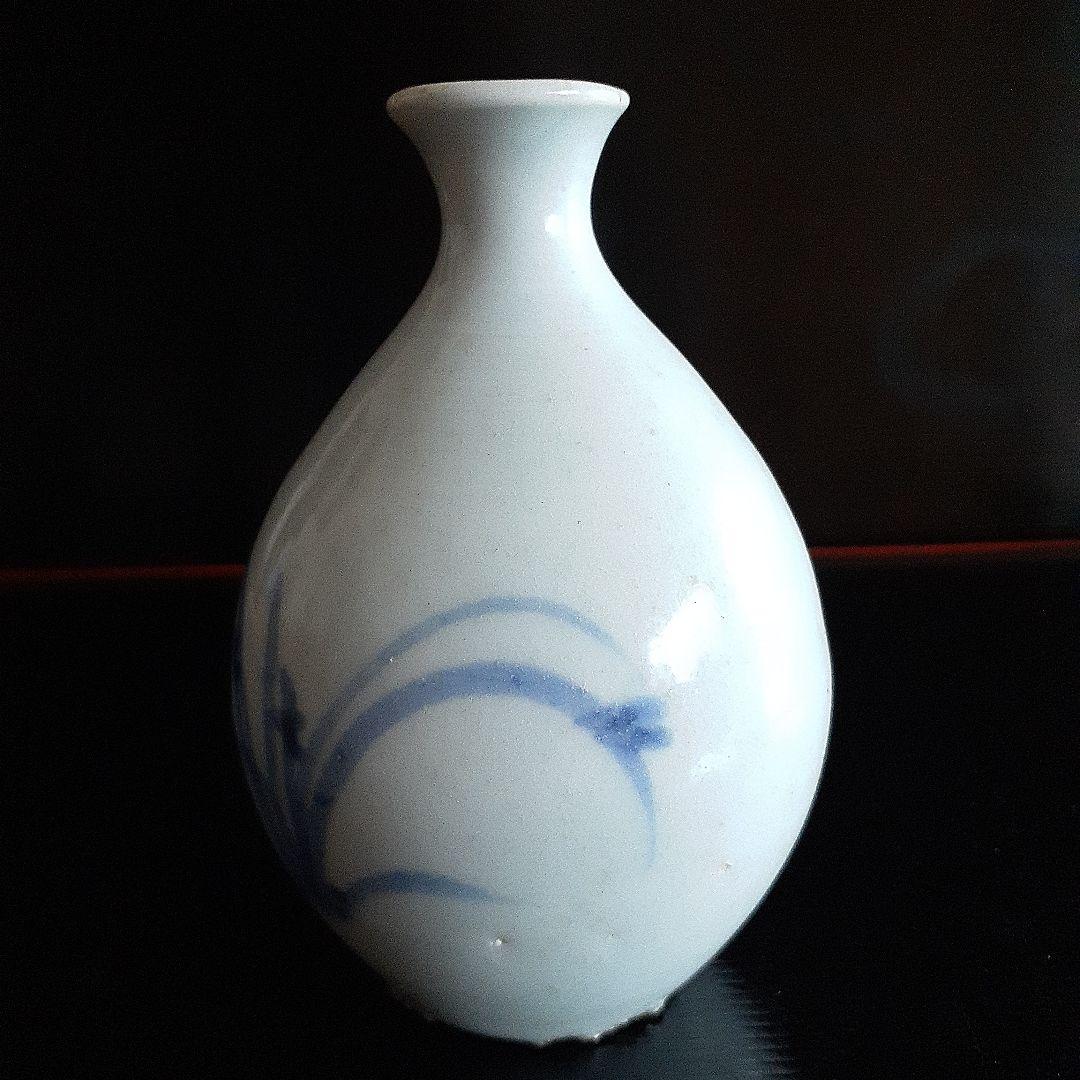 初期伊万里染め付け欄図小壺