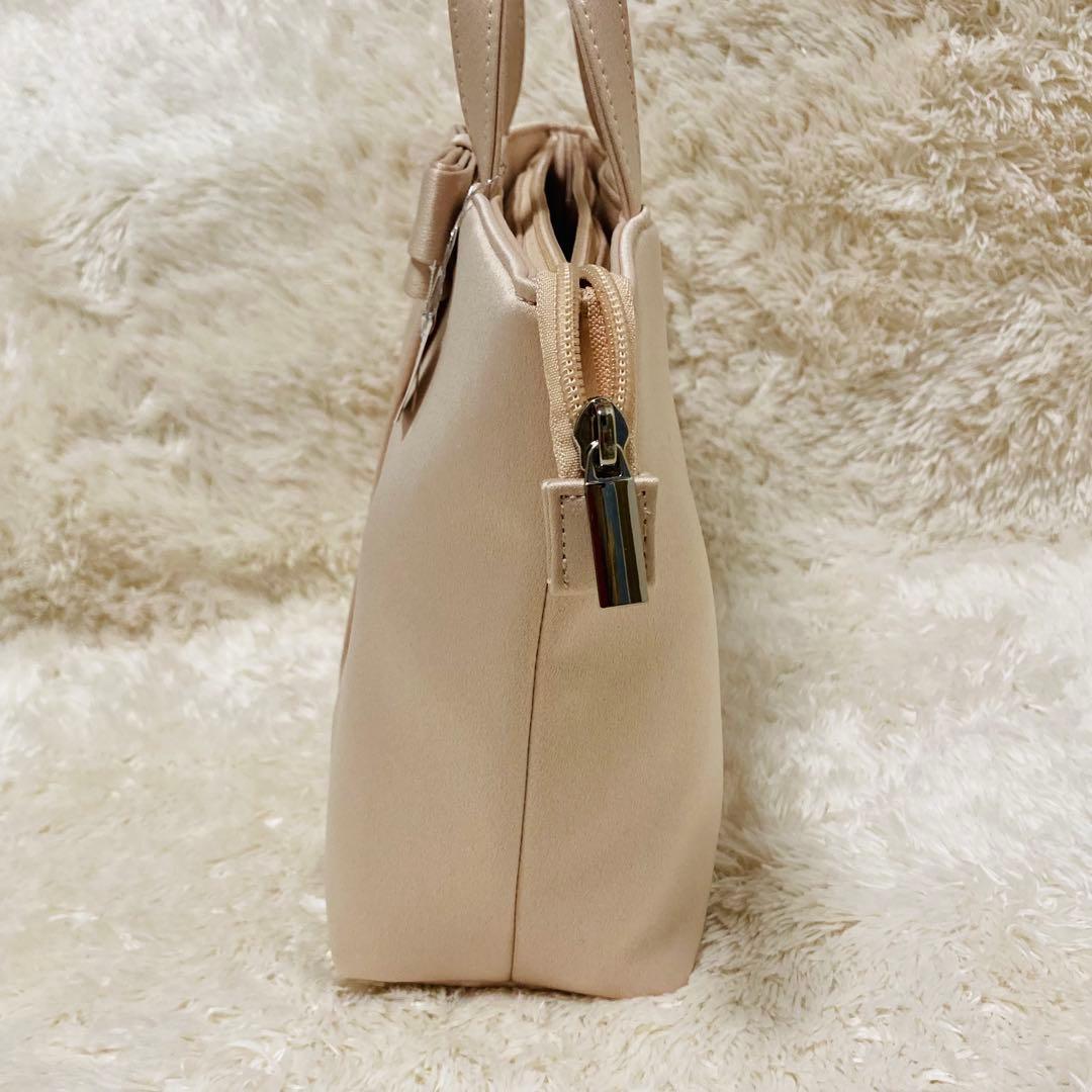 【 新品 タグ付 】東京ソワール リボン バッグ 入学 入園 ベージュフォーマル