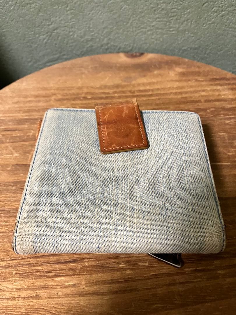 クリスチャンディオール 財布 サドル ロータスウォレット デニム 刺繍　Dior