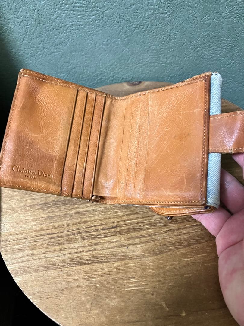 クリスチャンディオール 財布 サドル ロータスウォレット デニム 刺繍　Dior