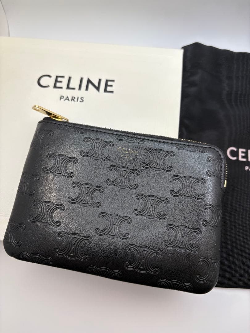 CELINE セリーヌ トリオンフ カーフスキン カードホルダー ケース