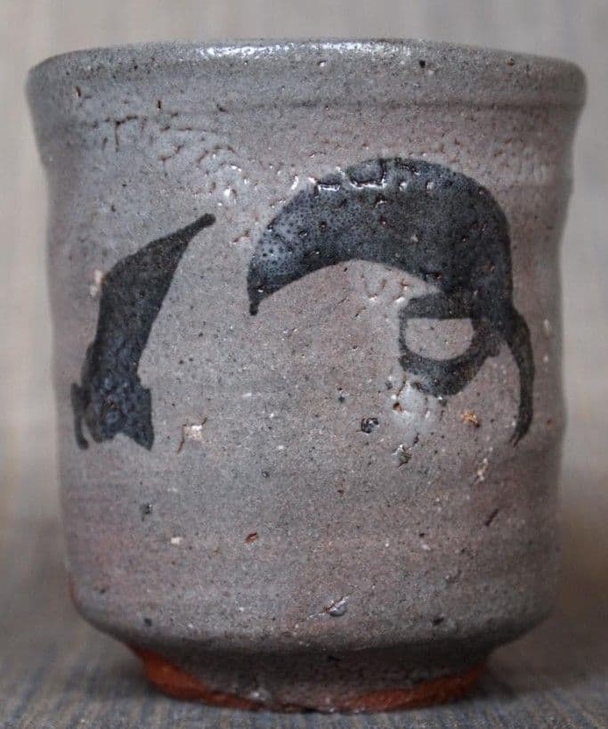 希少作★中川自然坊★絵唐津湯吞★★共箱