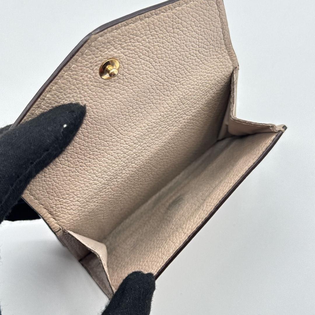 ルイヴィトン ポルトフォイユ・ロックミニ 三つ折り財布 ICチップ搭載 ベージュ