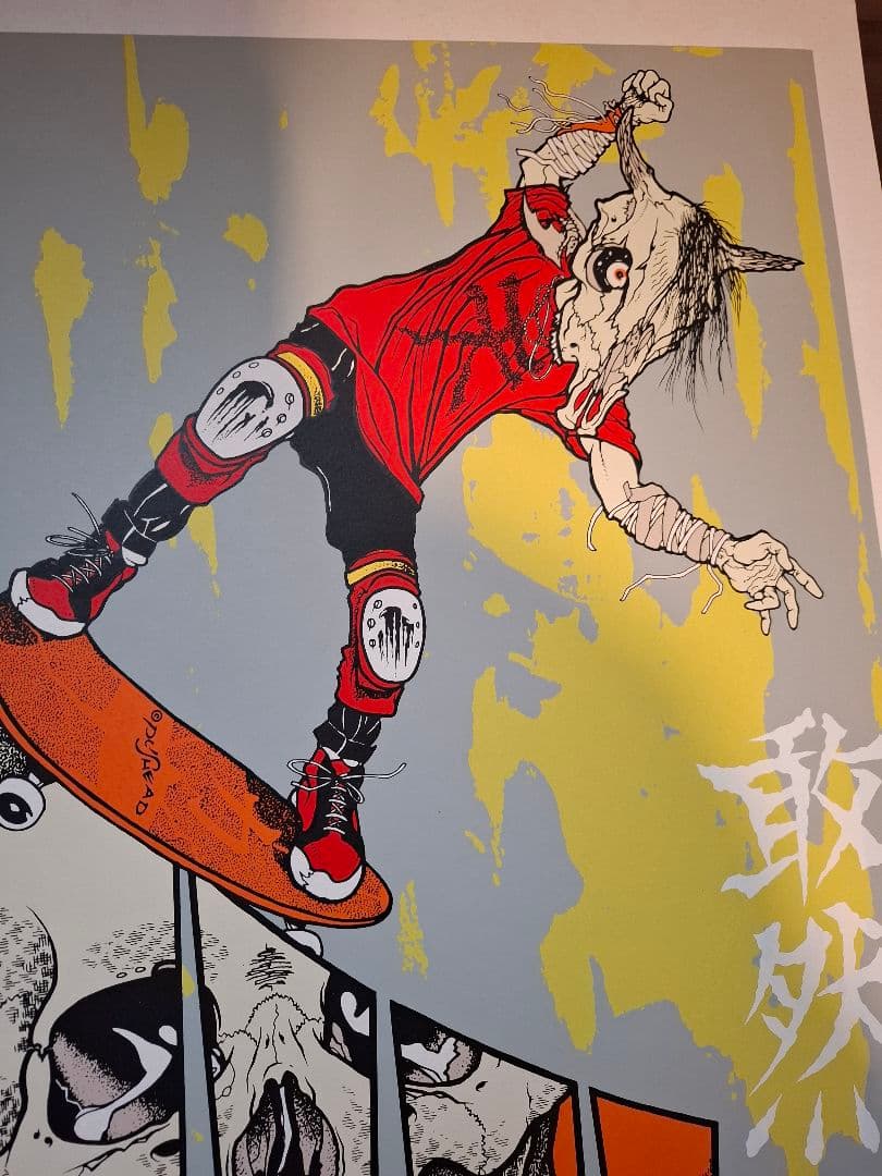 パスヘッド ポスター 敢然 シルクスクリーン　222枚限定 Pushead