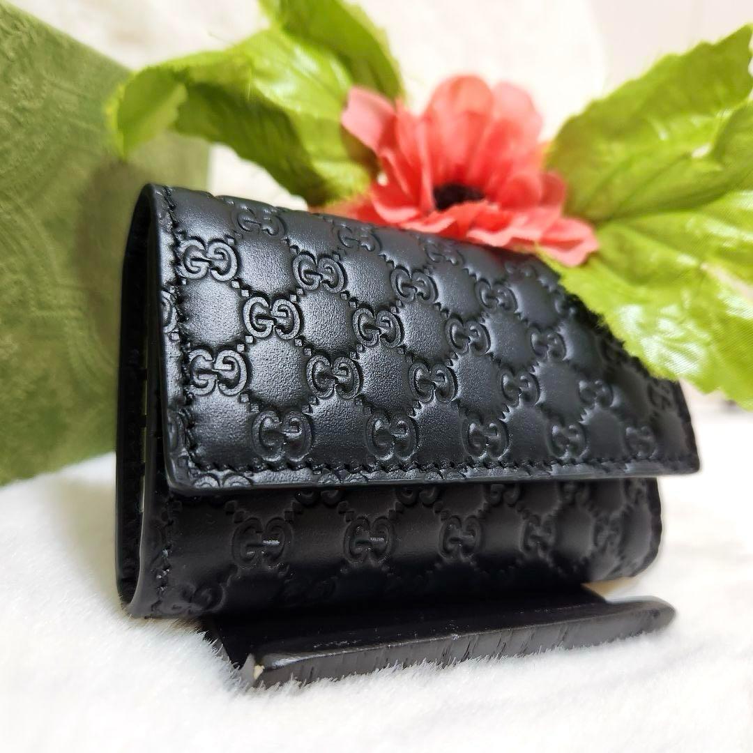 ✨新品未使用　付属品完備✨グッチ　キーケース　6連　マイクロシマ　ブラック　黒