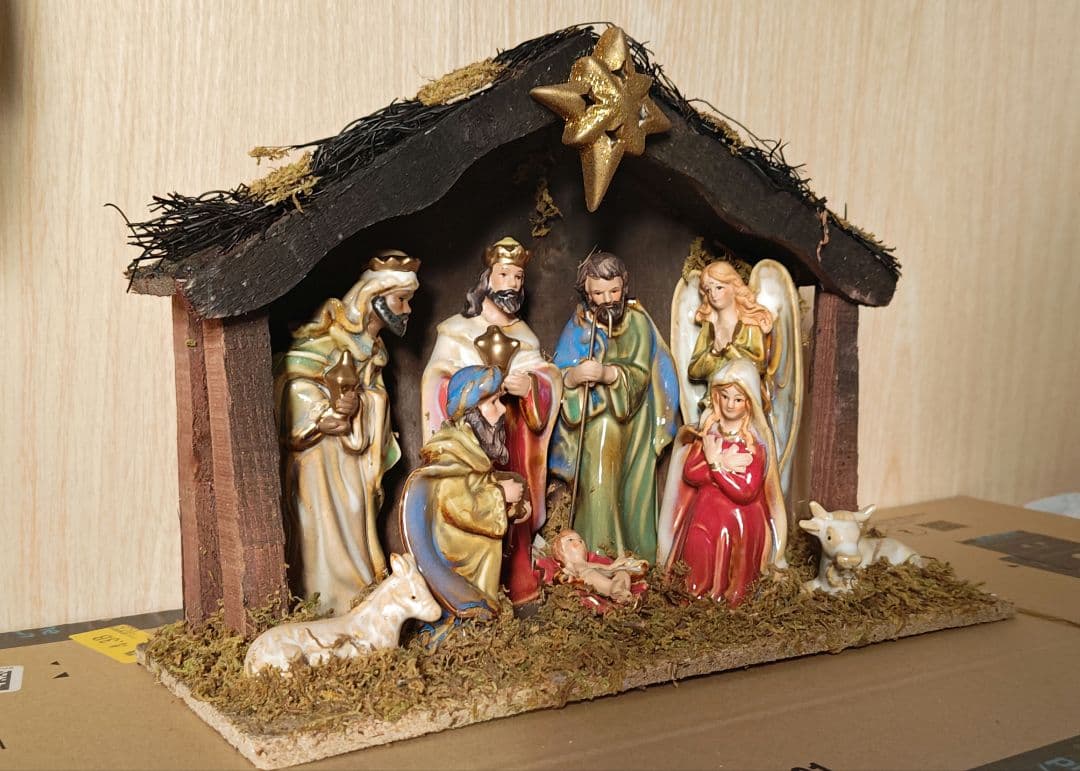 キリストの降誕 誕生シーン◎クリスマス◎フィギュア◎飾り◎陶器◎宗教