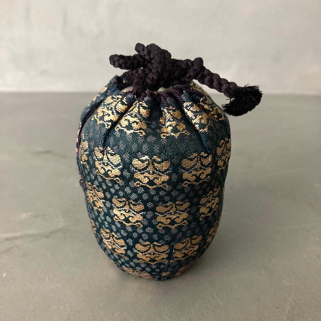 茶道具 肩衝茶入 茶入 仕覆グリーン