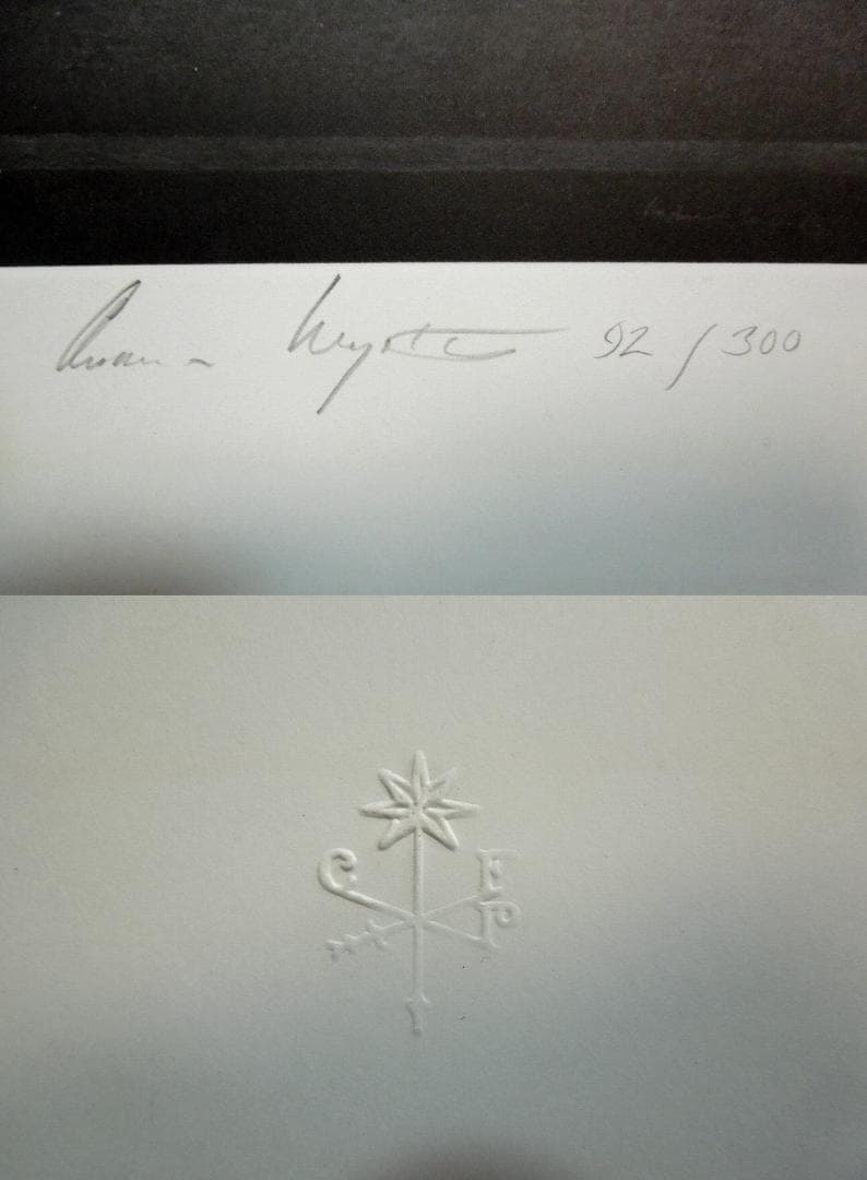 レア　210万円　真作　アンドリュー・ワイエス　直筆サイン　アメリカ　写実主義