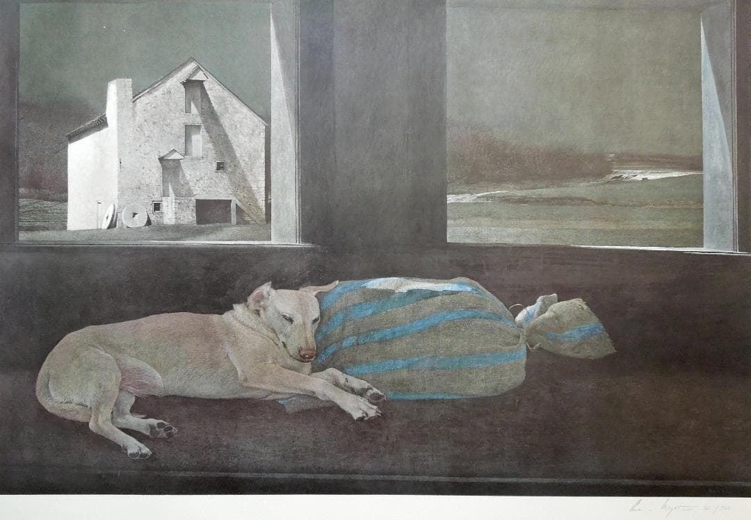 レア　210万円　真作　アンドリュー・ワイエス　直筆サイン　アメリカ　写実主義