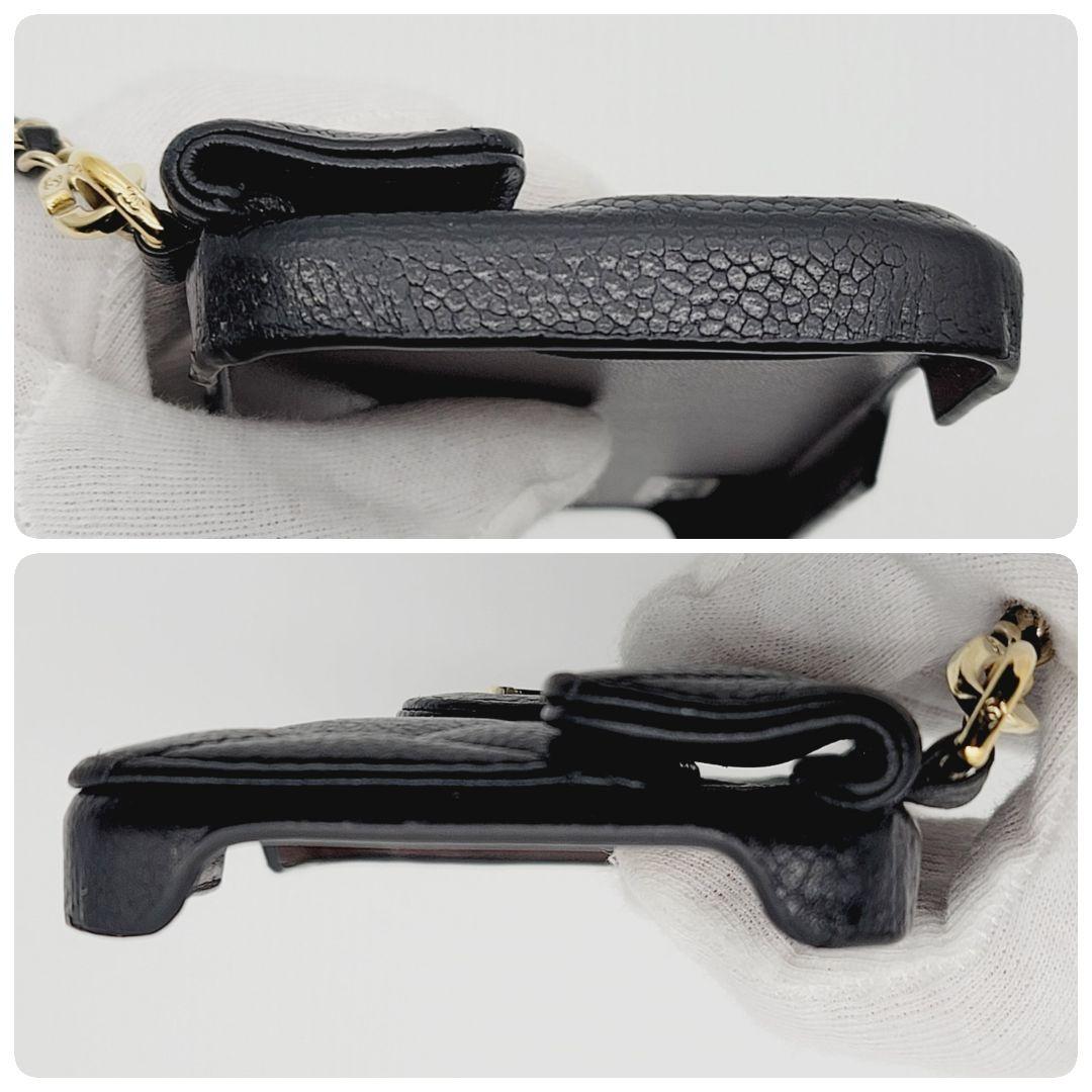 箱付き✨CHANEL iphone14proケース マトラッセ チェーン レザー