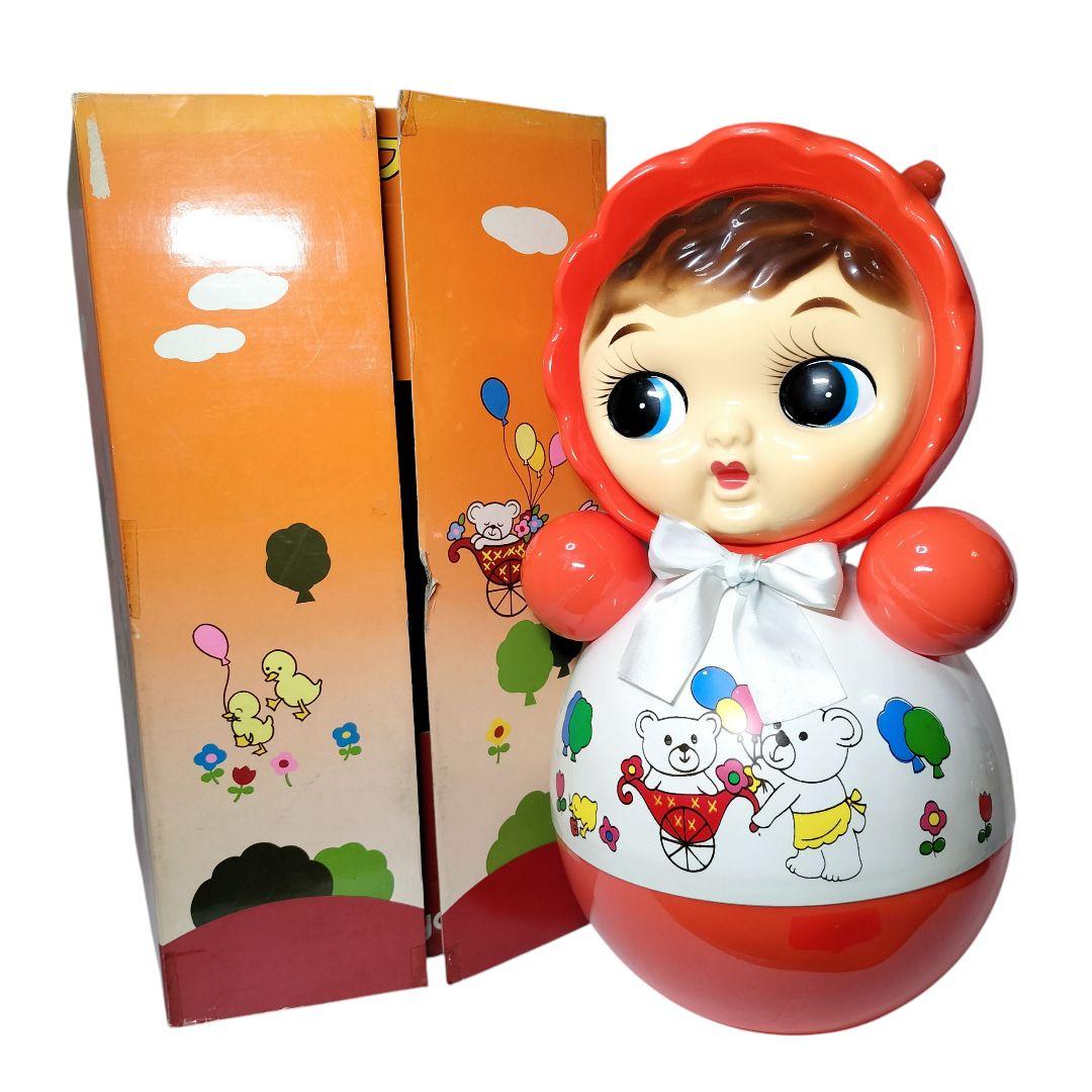 当時物 ローヤル  おきあがり ポロンちゃん こぐまとフーセン 赤