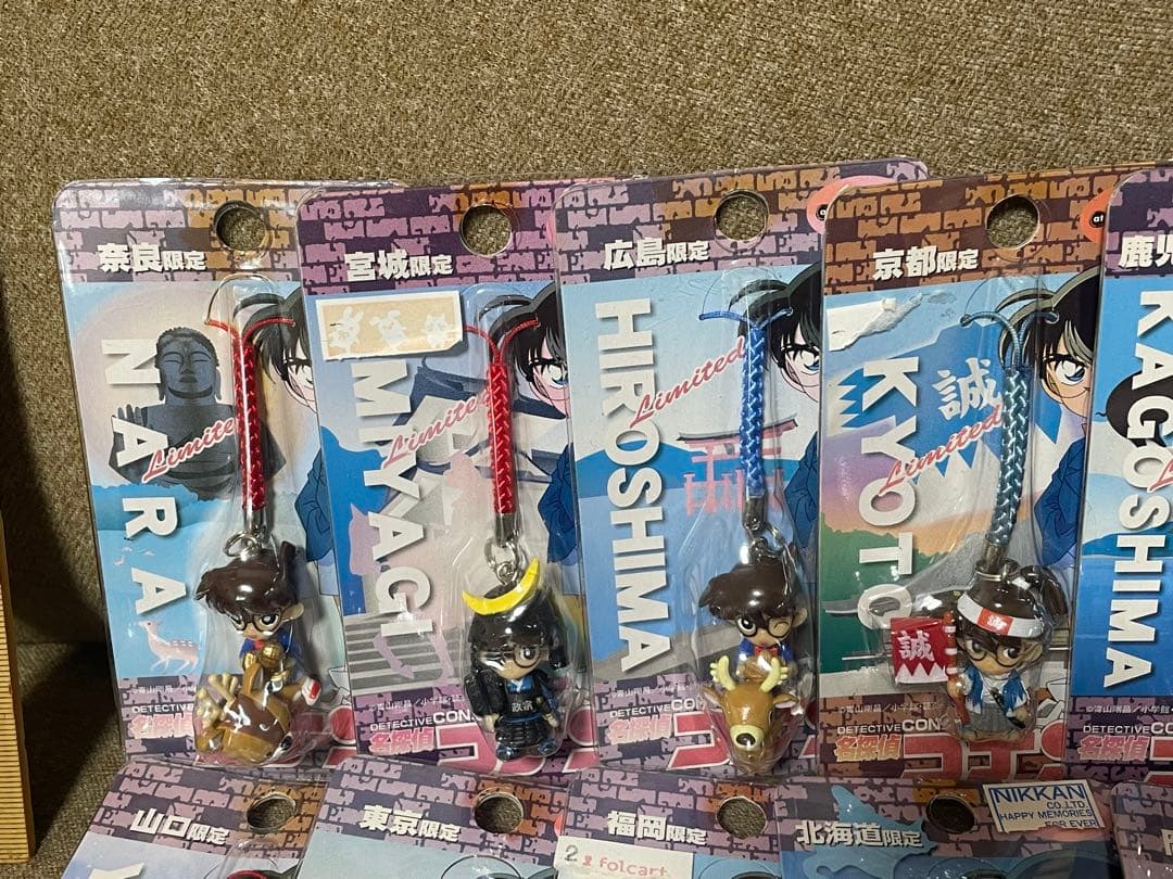 【まとめ売り】ご当地　コナン　根付けストラップ　ラバーマスコット