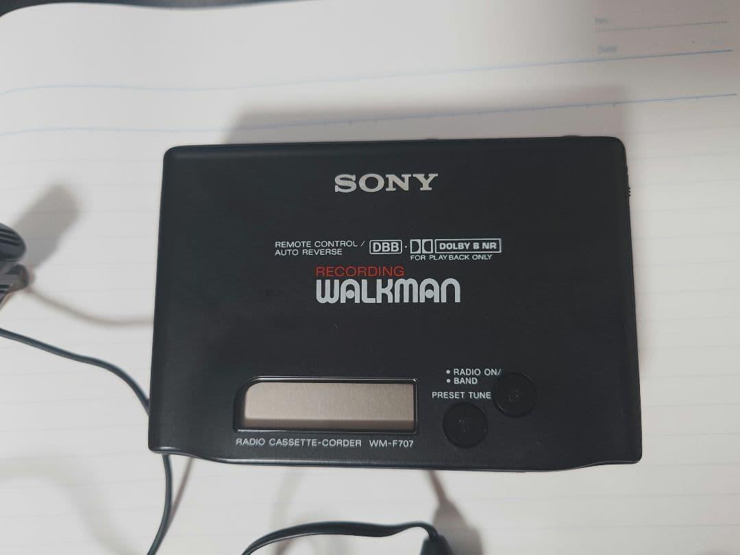 SONY ソニー　ポータブルカセットプレーヤー ウォークマン WM-F707