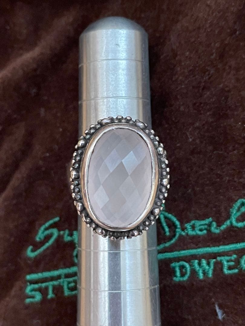 STEPHEN DWECK ローズクォーツ　シルバー　リング　9号　デュエック