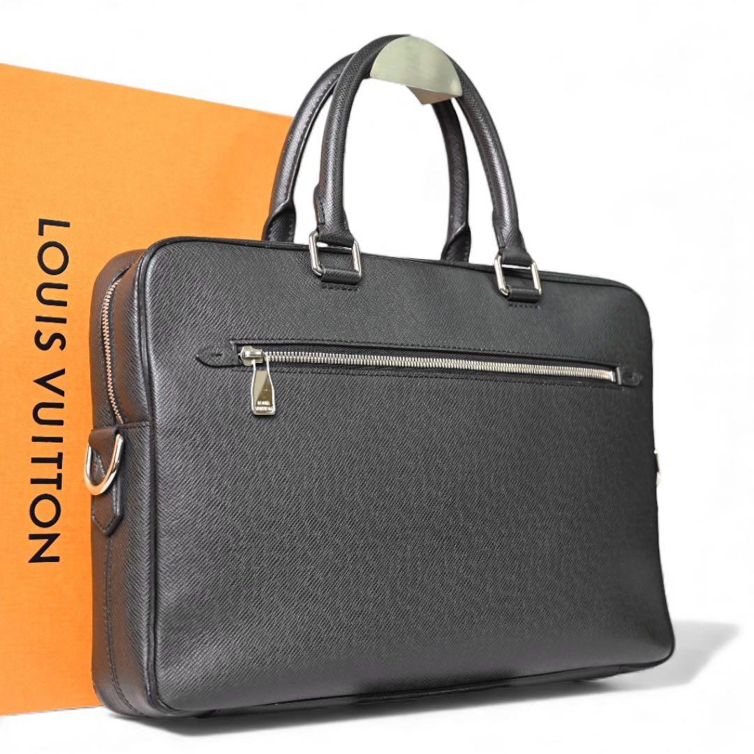 【美品】ルイヴィトン タイガ ビジネスバッグ ブラック トート ハンドバッグ