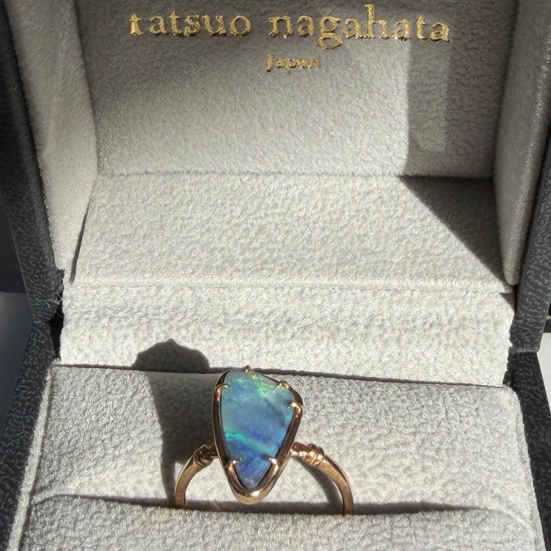 最終価格　tatsuo nagahata ボルダーオパール　リング　K10