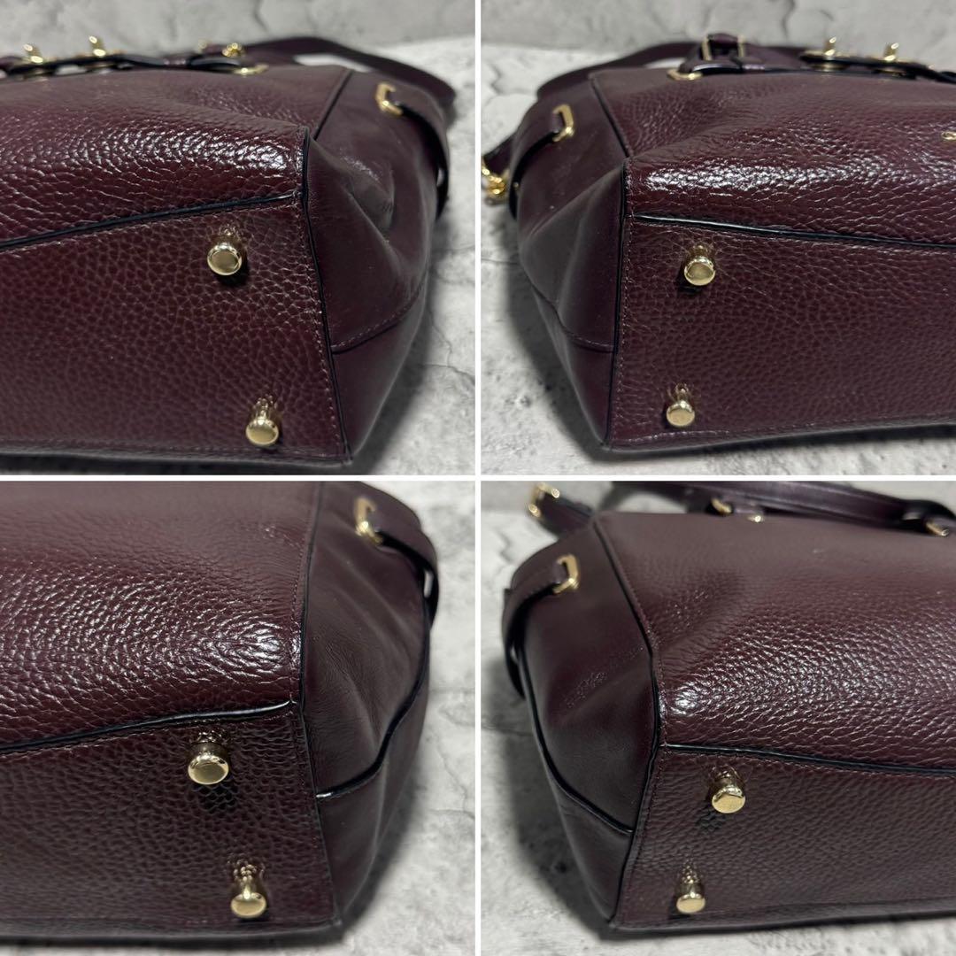 極美品✨️コーチ 2way ショルダーバッグ スワッガー シボ革 レザー ボルドー