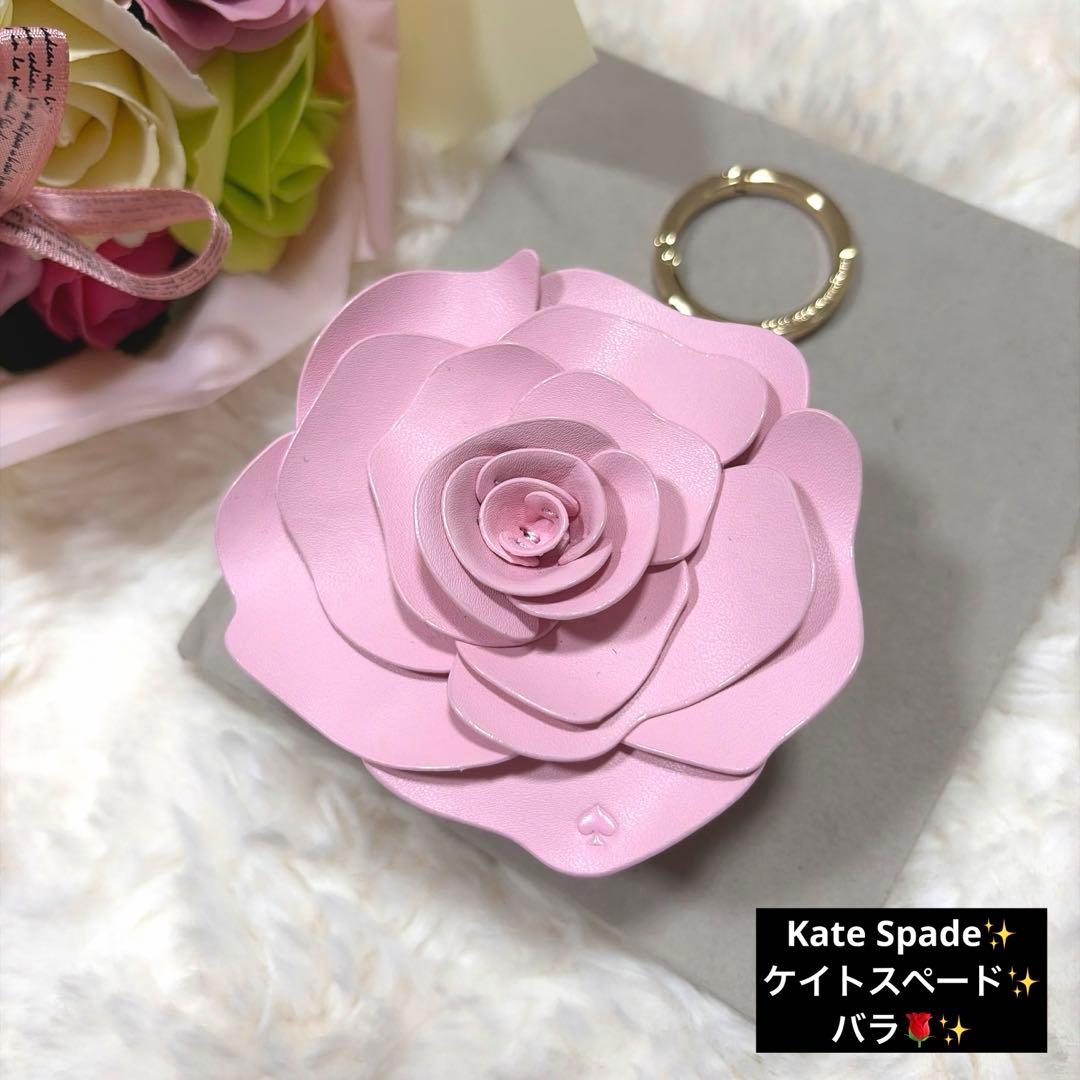 極美品 Kate Spade 薔薇 ローズ ピンク ケース レザー