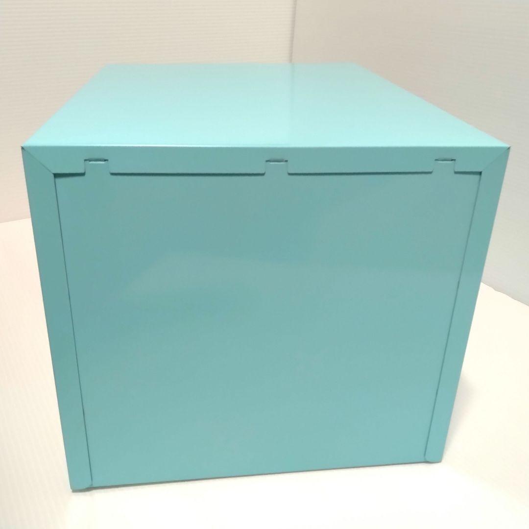 ナカバヤシ スチール レターラック 書類ケース 卓上 水色 昭和レトロ