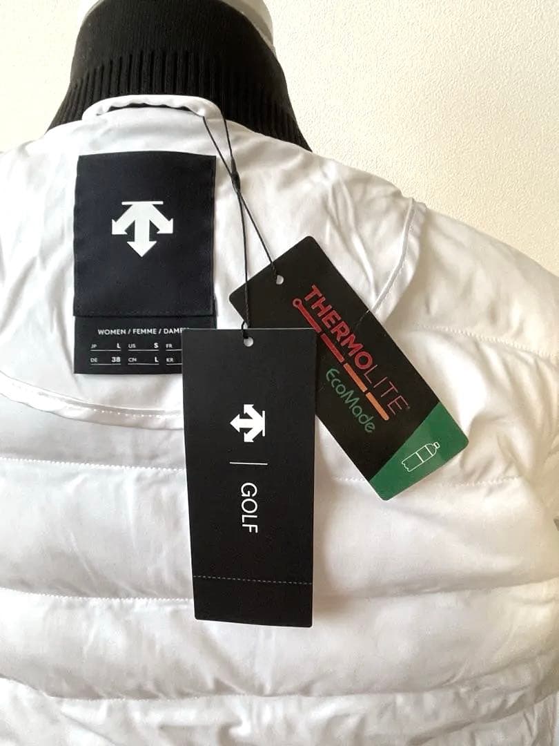 未使用★DESCENTE GOLF ホワイトダウンジャケット