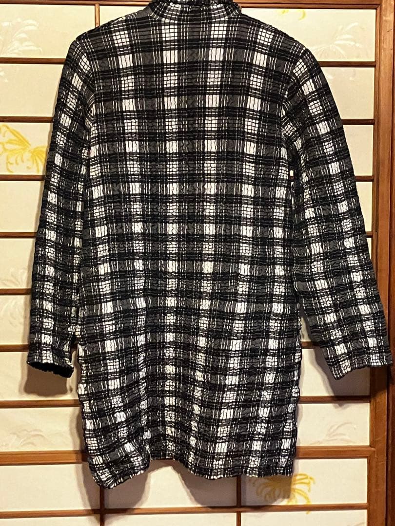 PEPLUM ヨシキヒシヌマ　黒白ギンガムチェックコート