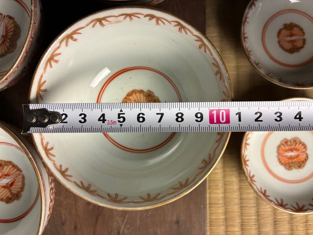 伊万里焼 蓋付飯茶碗×5小皿 ×5セット湯-①