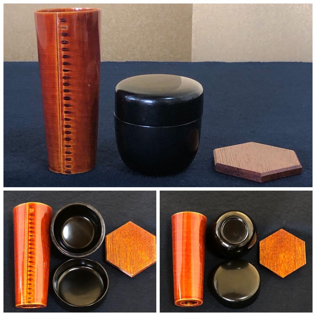 ‼️割引《R》茶道具 茶箱 お茶道具9点 帛紗 仕覆付　250731F3