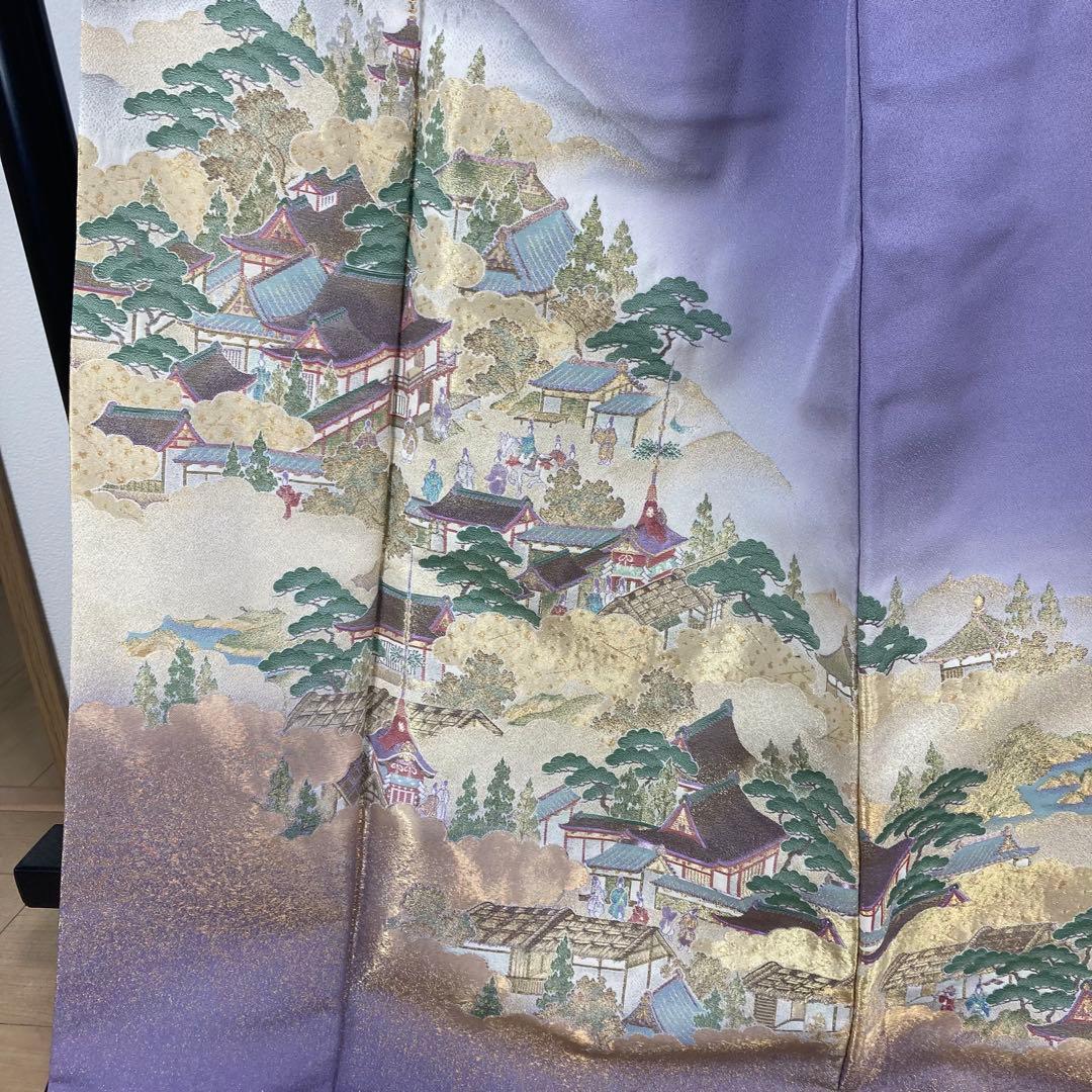 ZF-1302 色留袖 金通し トールサイズ いにしえの都 逸品 高級 正絹