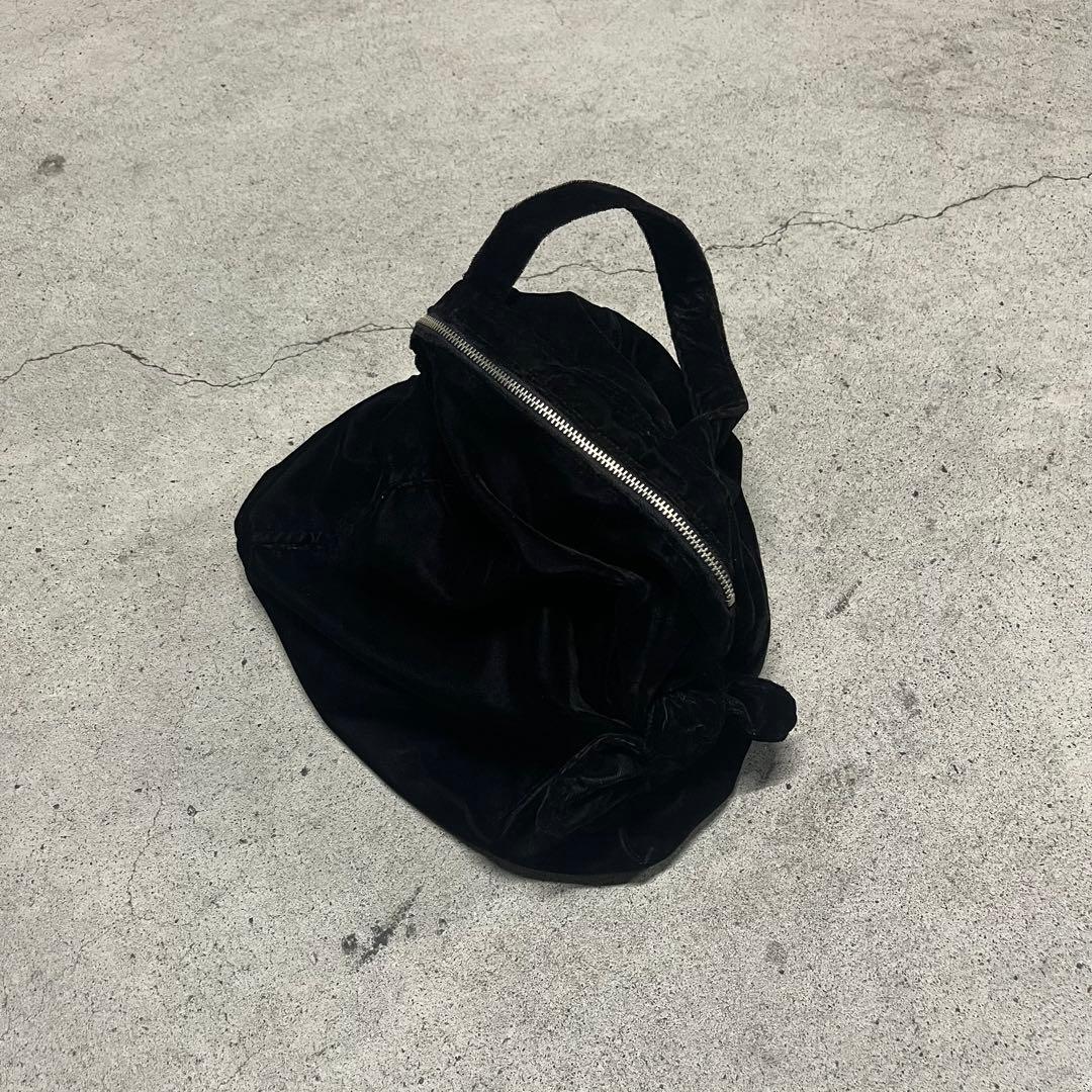 COMME des Garcons velours design bag 結