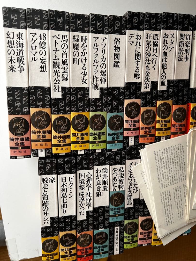 筒井康隆 全集24巻、解説付録、手書き原稿特典オマケ付（1984年）