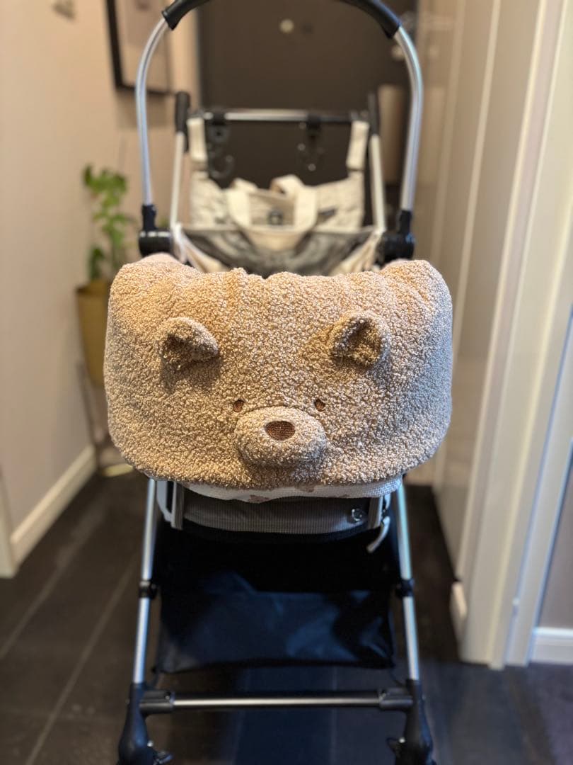 smooca ペットカート 折りたたみ式 ホワイトくまさんクッション付き