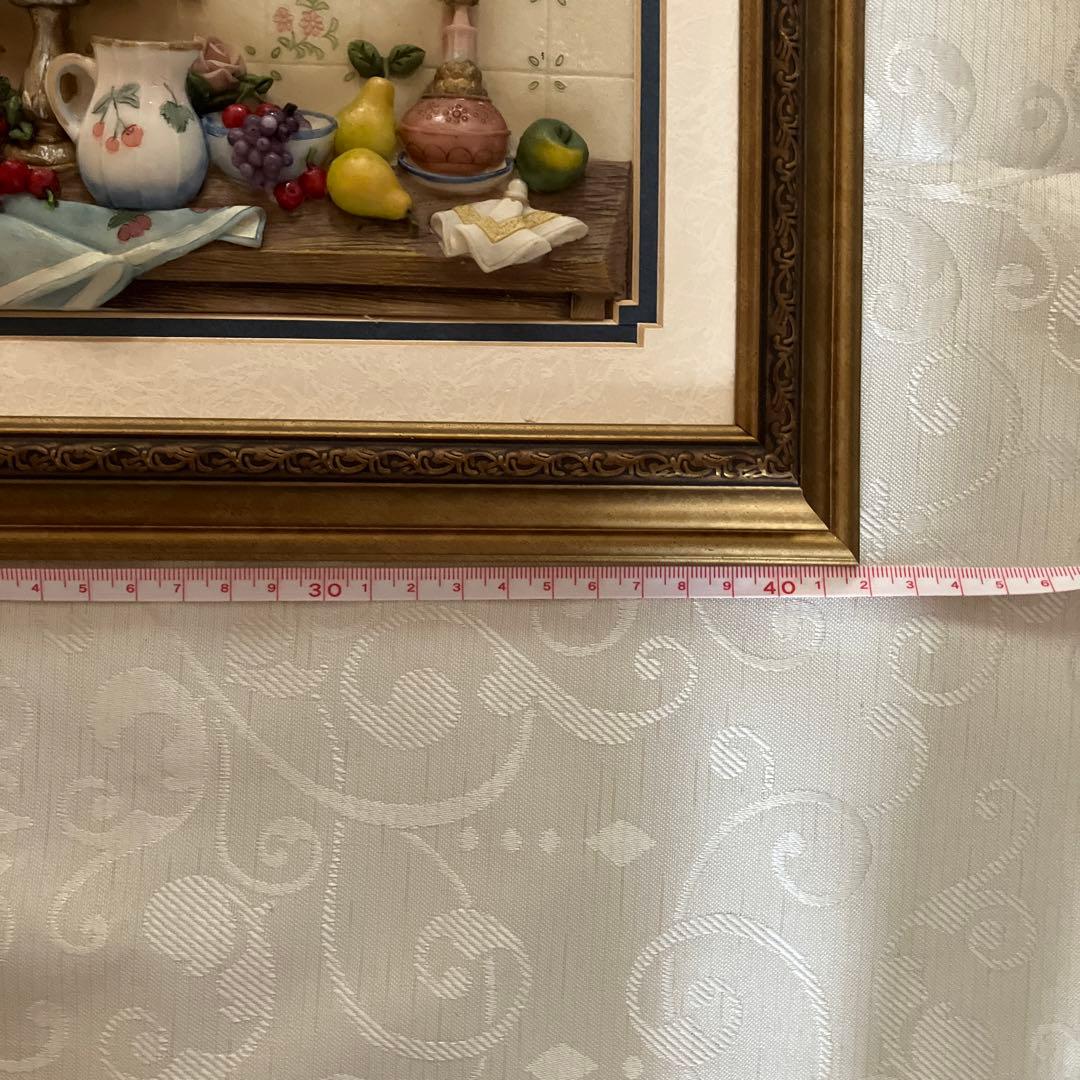 立体樹脂絵　インテリア　アンティーク 木製額