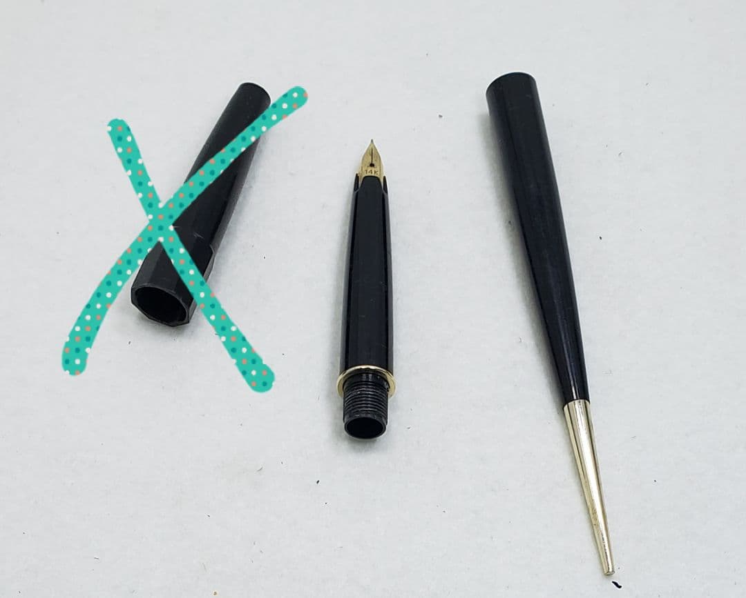 廃盤 貴重 14金 14K デスクペン 万年筆