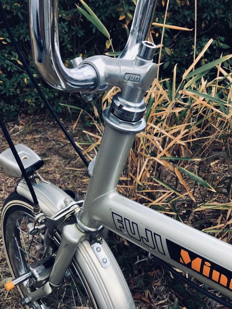 昭和レトロ 当時物 FUJI 折りたたみ自転車 ミニパック 専用輪行バッグ付き