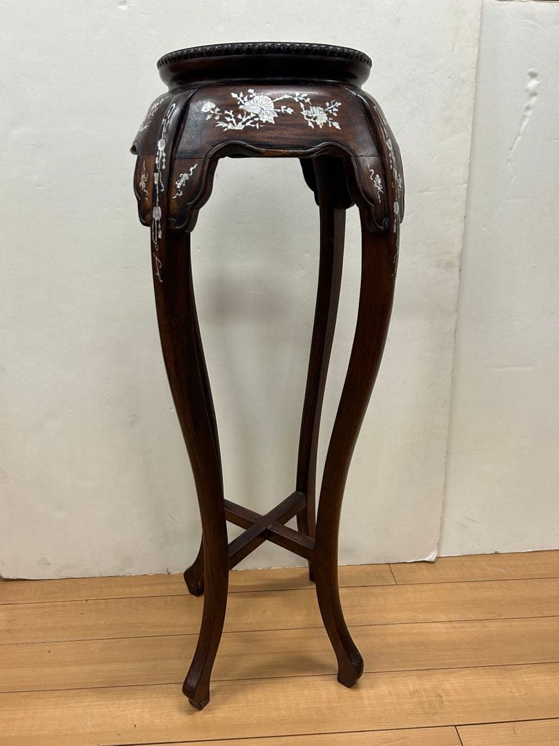 中国螺鈿高足花台　古物￼ 少ない　送料込み