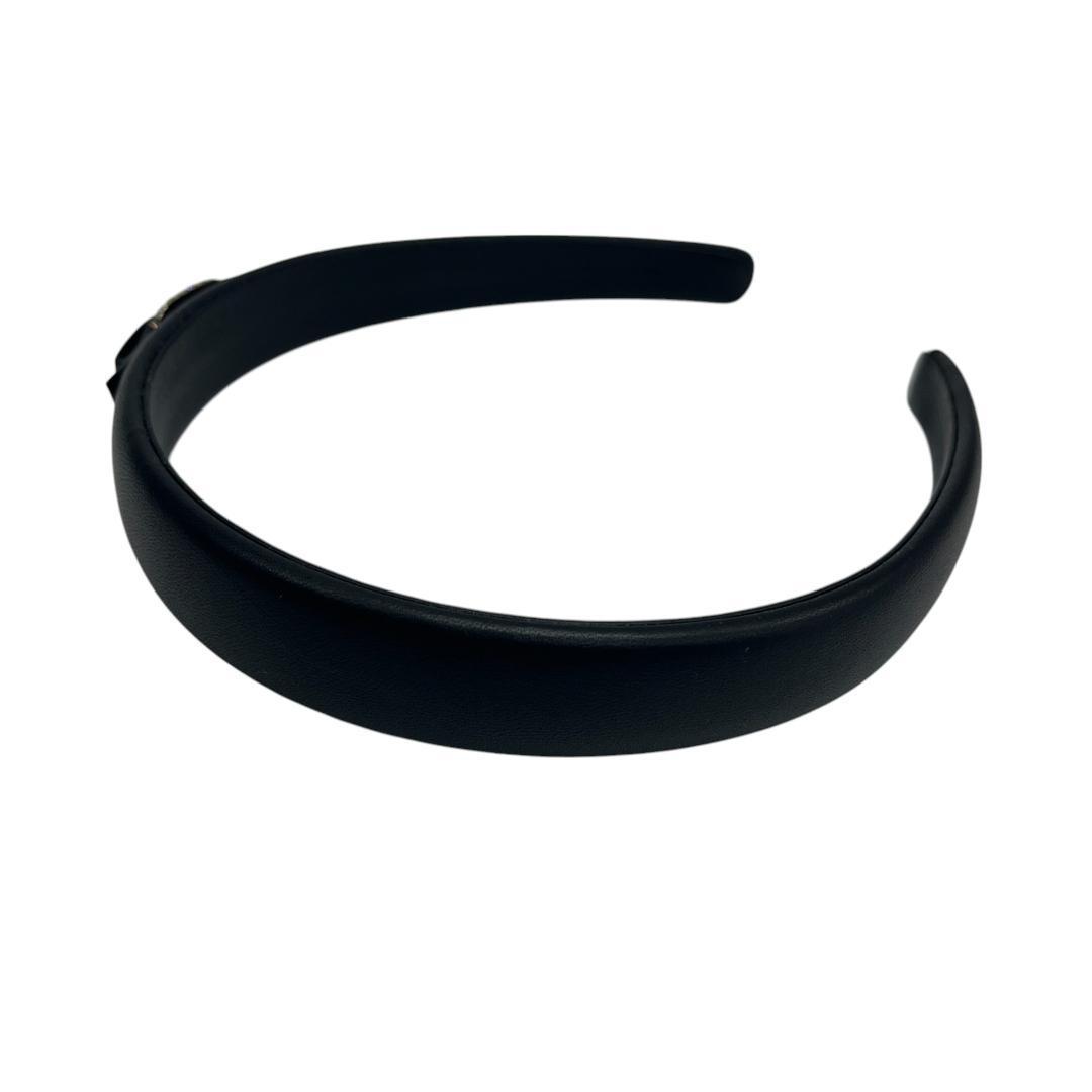 美品 フェラガモ カチューシャ ヴァラ リボン レザー ヘアアクセサリー 黒