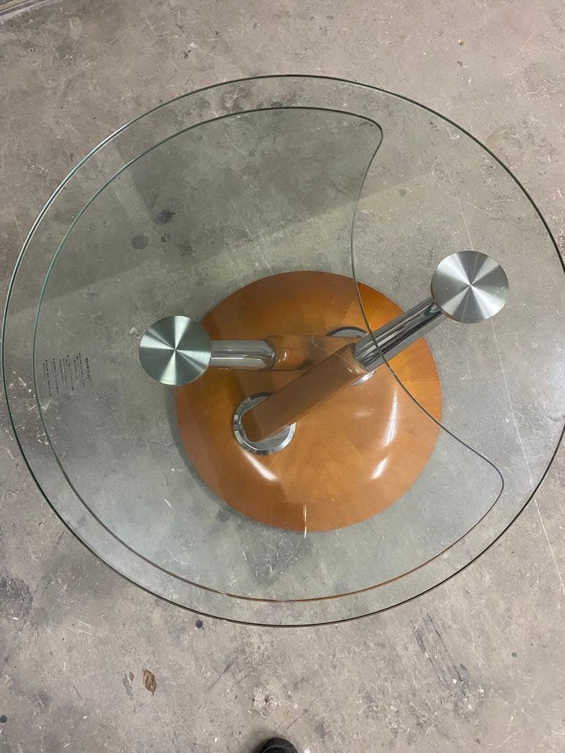 ロナルドシュミット 可動式ガラステーブル コーヒーテーブル IDC大塚家具