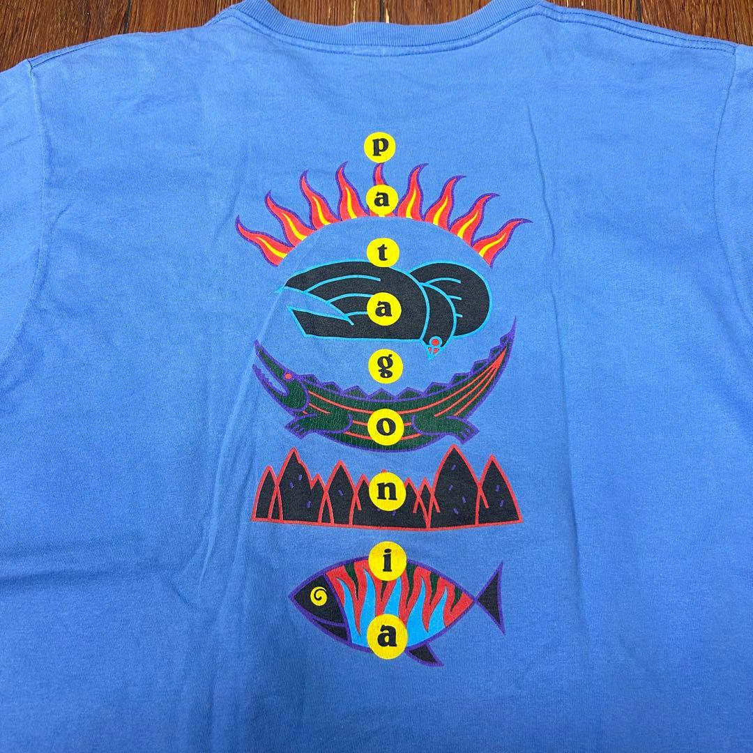 ウ*ン様 90s patagonia 雪なし 黒タグ Tシャツ USA製 M 生