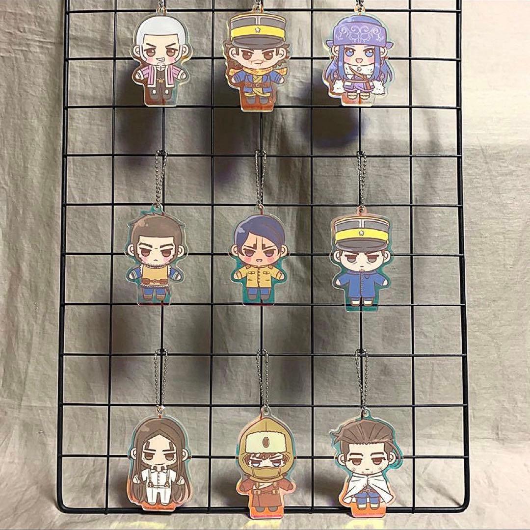 ゴールデンカムイ キラキラクリアチェーン 9種コンプリートセット キーホルダー