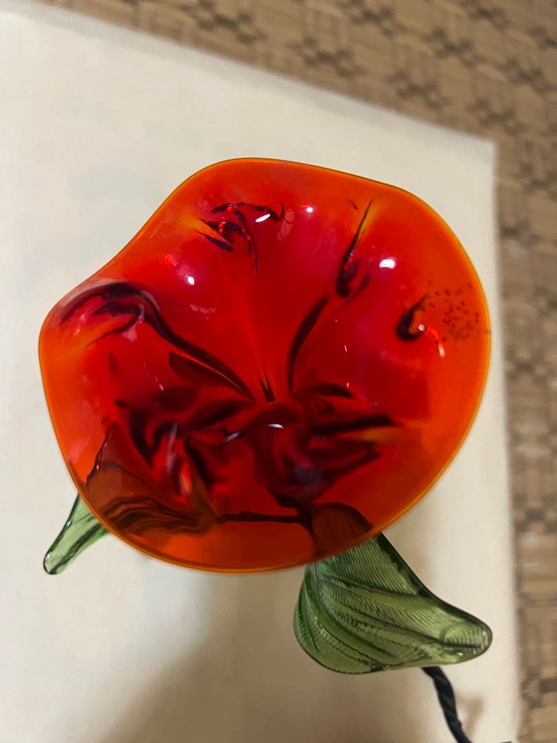 【O-762】琉球ガラス アサガオ 朝顔 花瓶