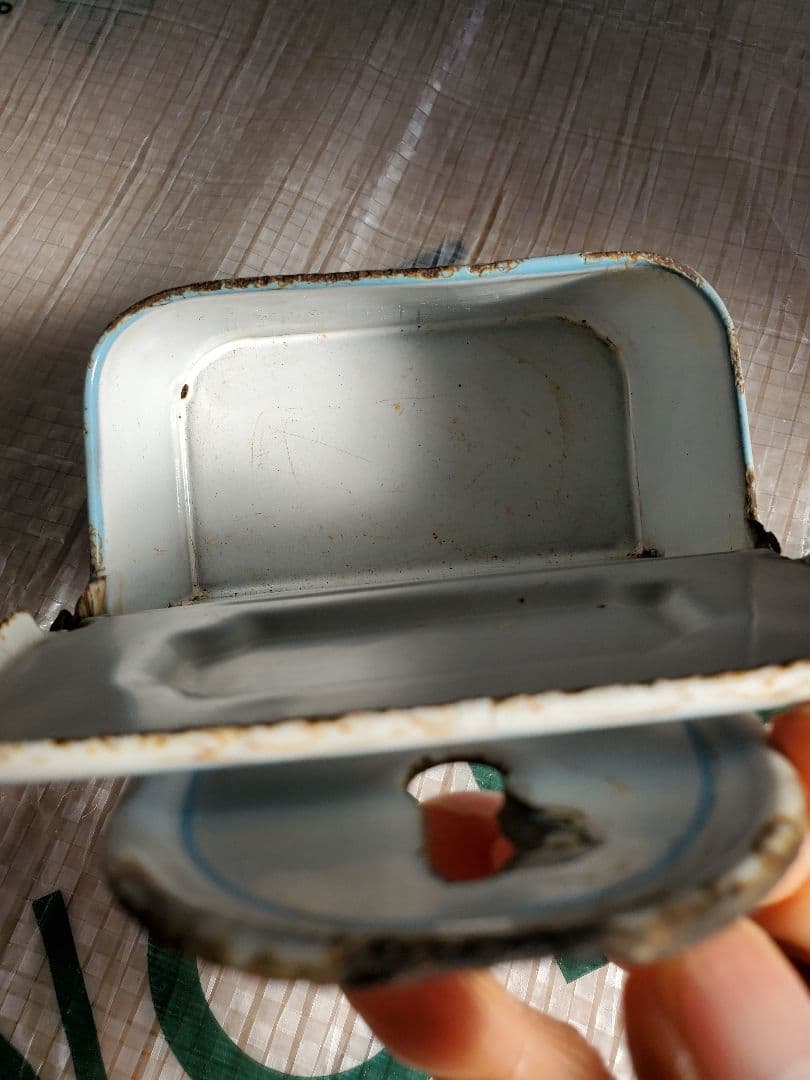 フランス　アンティーク　ホーロー　マッチ入れ　BB社　ローズガーランド