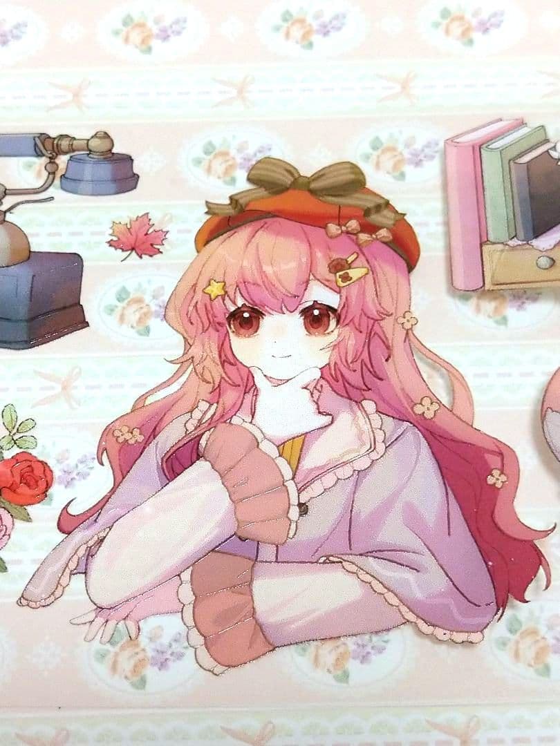 J459＃秋日事件簿(PET)猫橙切り売り海外人物マステ女の子