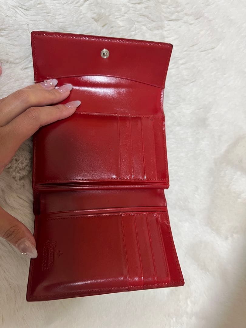 【Vivienne Westwood】黒 レザー 三つ折り財布