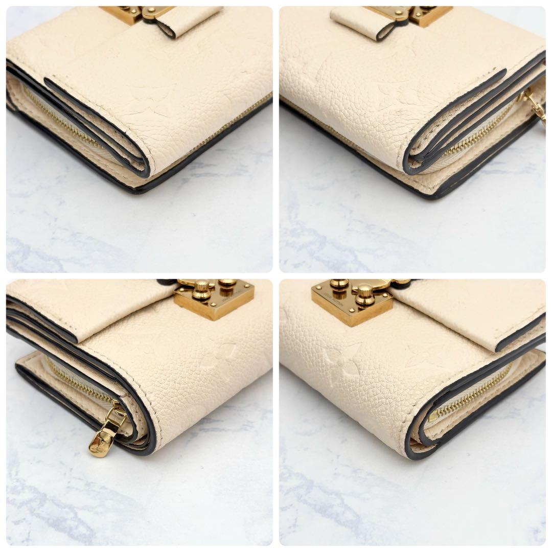 【新品級】ルイヴィトン アンプラント メティスコンパクト クレーム 白 折り財布