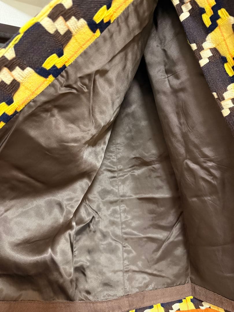 プラダ　巻スカート　ハウンドトゥースパターン スカート